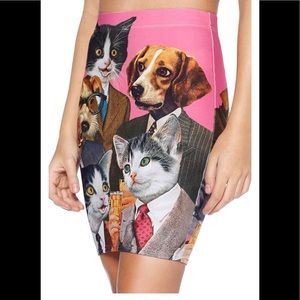 Cats and Dogs Pencil Skirt